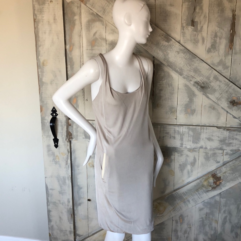 Yigal Azrouel sleeveless draped dress cream size 0